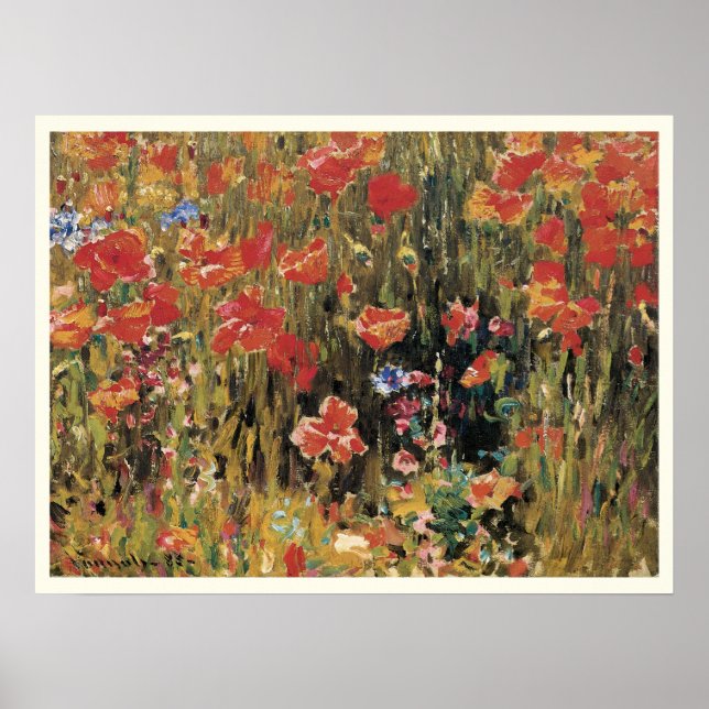 Poppies von Robert Vonnoh, Vintager Impressionismu Poster (Vorne)