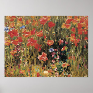 Poppies von Robert Vonnoh, Vintager Impressionismu Poster