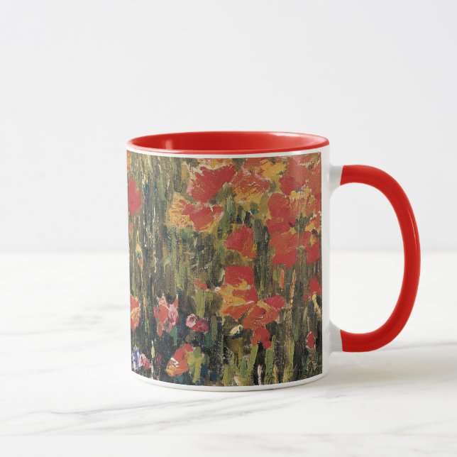 Poppies von Robert Vonnoh, Vintager Impressionismu Tasse (Rechts)
