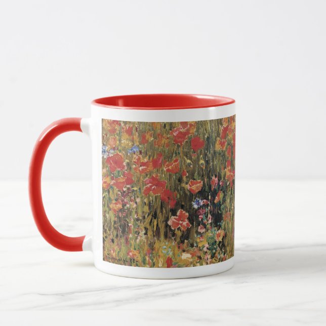 Poppies von Robert Vonnoh, Vintager Impressionismu Tasse (Links)