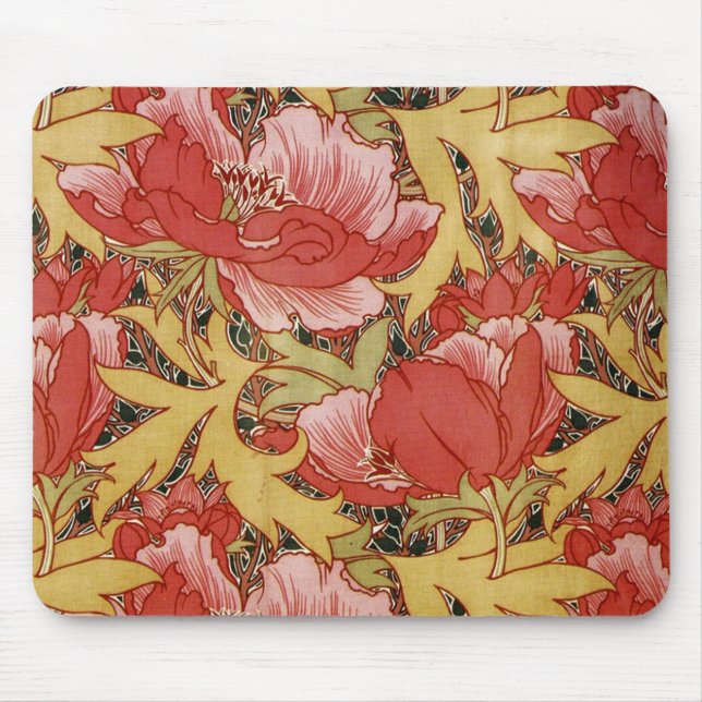 Poppies von William Morris Mousepad (Vorne)