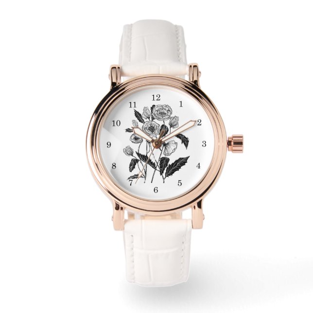 Poppies Watch Armbanduhr (Vorderseite)