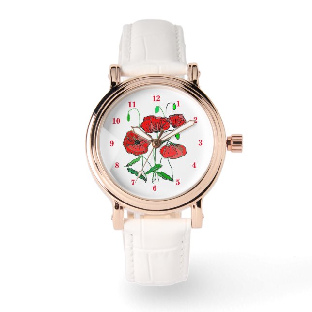 Poppies Watch Armbanduhr (Vorderseite)