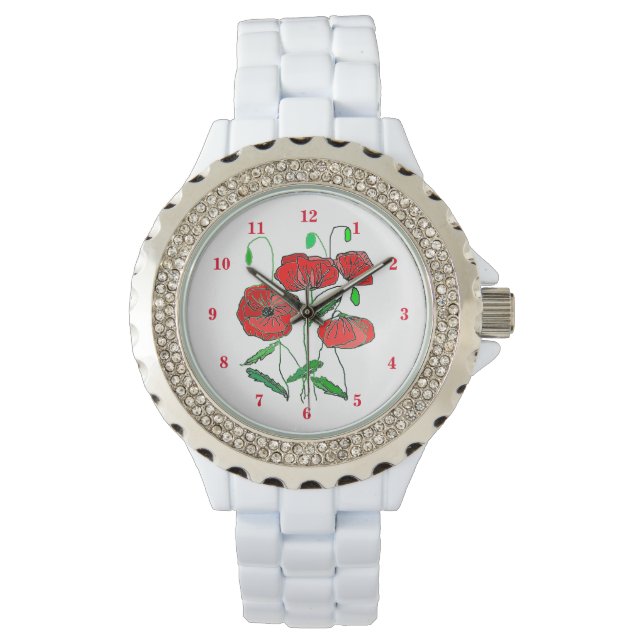 Poppies Watch Armbanduhr (Vorderseite)
