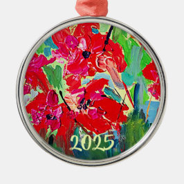 Poppies Year Ornament Aus Metall