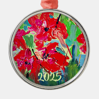Poppies Year Ornament Aus Metall