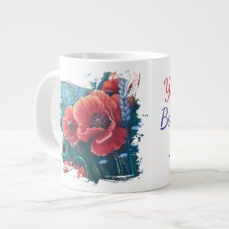 poppies you're the best part of my life Jumbo-Tasse