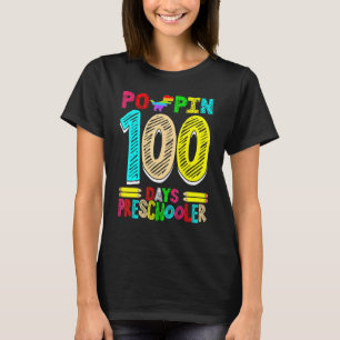 Poppin 100 Tage Preschooler Dinosaurier Kinderzimm T-Shirt