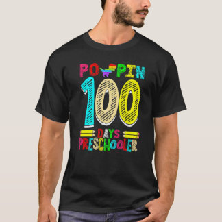 Poppin 100 Tage Vorschulkind Dinosaurier Kinderzim T-Shirt