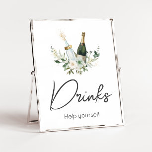 Poppin' Babyflaschen Babydusche Getränke Poster