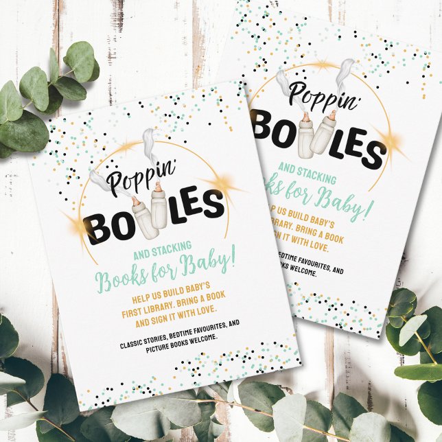 Poppin' Bottles and Stacking Books for Baby Card Mitteilungskarte (Von Creator hochgeladen)