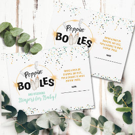 Poppin' Bottles and Stocking Diapers Raffle Card Mitteilungskarte