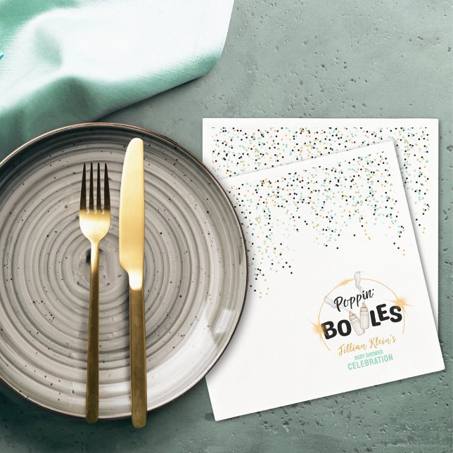 Poppin' Bottles Baby Shower  Serviette (Von Creator hochgeladen)