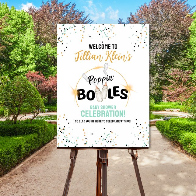 Poppin' Bottles Baby Shower Welcome Sign Poster (Von Creator hochgeladen)