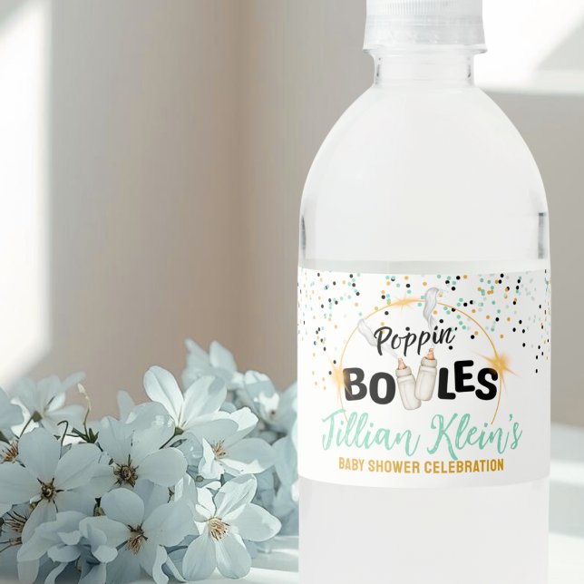 Poppin' Bottles Water Bottle Label Wasserflaschenetikett (Von Creator hochgeladen)