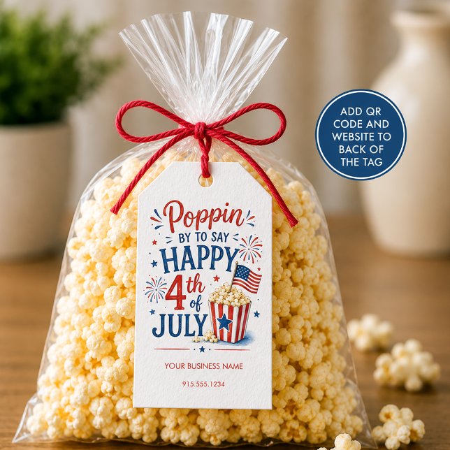 Poppin By 4th of July Geschäft Geschenkanhänger (Poppin By 4th of July Business Marketing Tag)