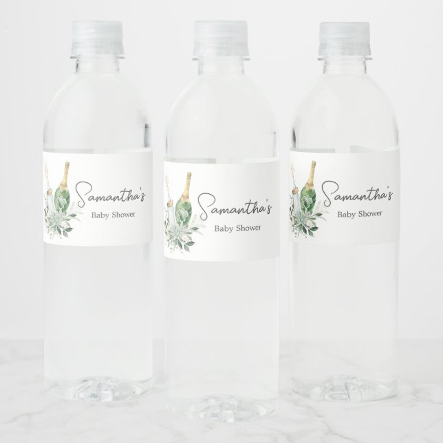 Poppin' Flaschen Babydusche Wasserflaschenetikett (Flaschen)