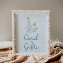 Poppin Flaschen Boy Baby Showkarten und Geschenke Poster