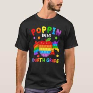 Poppin in Team Vierter Klasse zurück zu Schulkinde T-Shirt