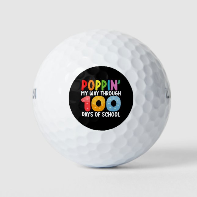Poppin meinen Weg durch 100 Schultage Golfball (Vorderseite)