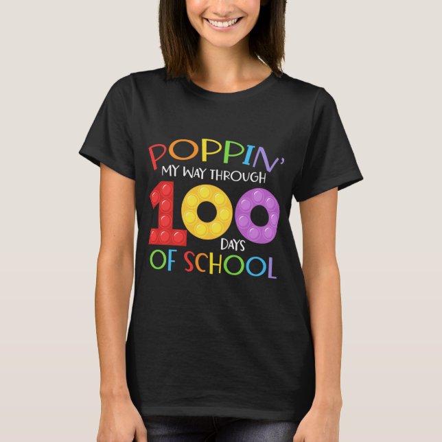 Poppin meinen Weg durch 100 Schultage T-Shirt (Vorderseite)