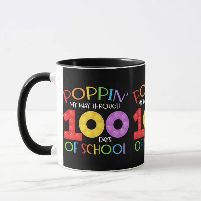 Poppin meinen Weg durch 100 Schultage Tasse (Links)