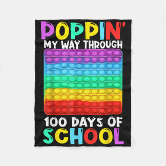 Poppin meinen Weg durch 100 Tage der Schule glückl Fleecedecke