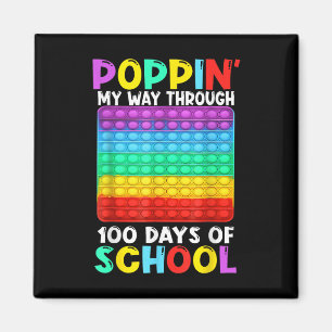 Poppin meinen Weg durch 100 Tage der Schule glückl Magnet