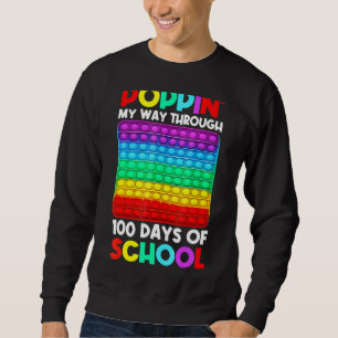 Poppin meinen Weg durch 100 Tage der Schule glückl Sweatshirt