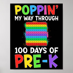 Poppin meinen Weg durch 100 Tage der Schule Pre-k Poster