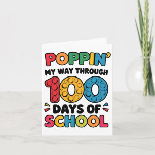 Poppin meinen Weg durch 100 Tage Schulkinder 100 t Karte