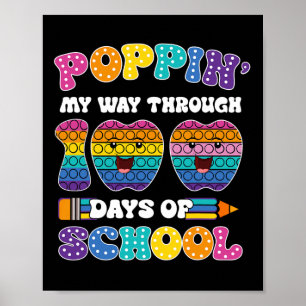 Poppin meinen Weg durch 100 Tage Schulkinder 100 t Poster