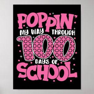 Poppin meinen Weg durch 100 Tage Schulkinder 100 t Poster
