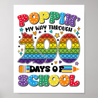 Poppin meinen Weg durch 100 Tage Schulkinder 100 t Poster