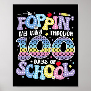 Poppin meinen Weg durch 100 Tage Schulkinder 100 t Poster