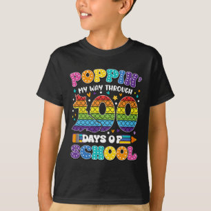 Poppin meinen Weg durch 100 Tage Schulkinder 100 t T-Shirt