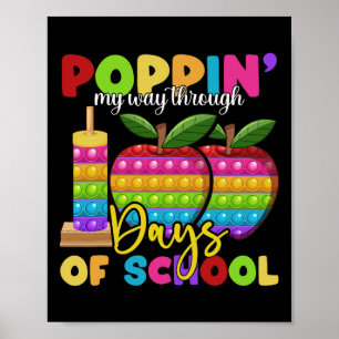 Poppin meinen Weg durch 100 Tage Schulkinderlehrer Poster