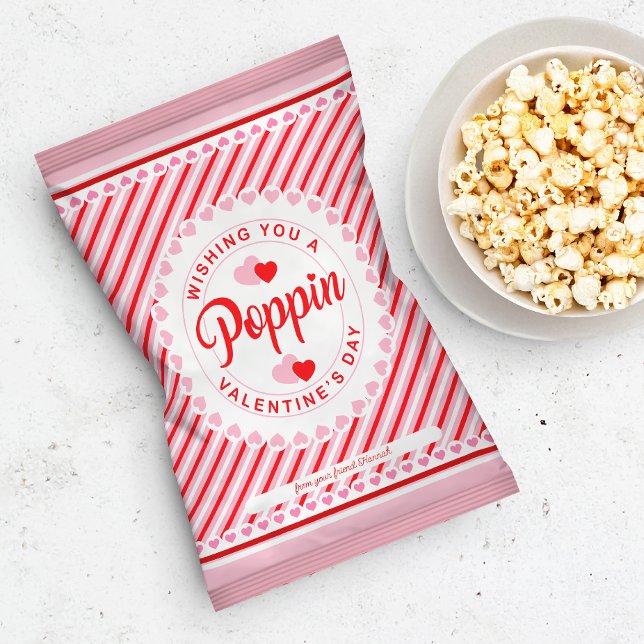 Poppin Valentine's Day Popcorn Bag Wrapper Flyer (Von Creator hochgeladen)
