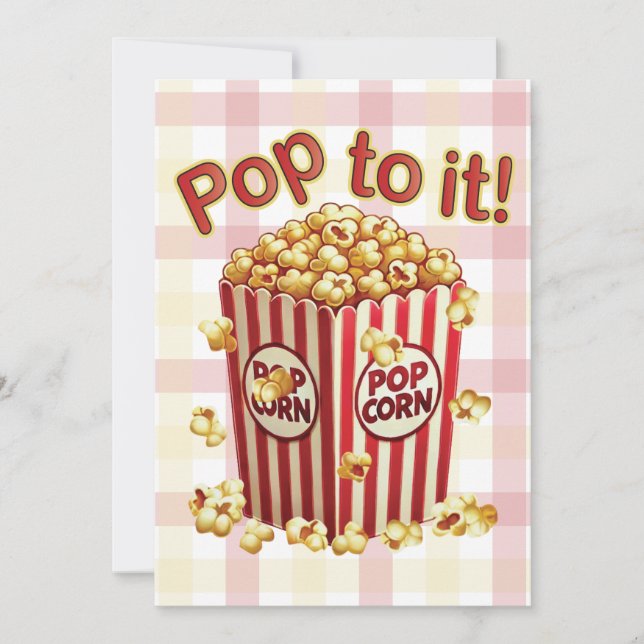 Poppin' with Style - "Pop dazu!" Einladung (Vorderseite)
