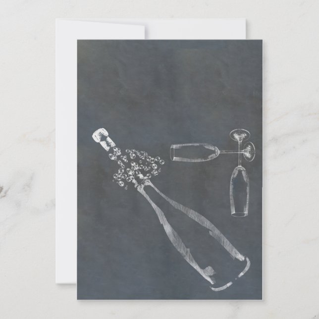 Popping Champagne Cork Einladung (Vorderseite)