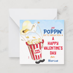 Popping durch Popcorn Valentine Mitteilungskarte