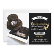 Popping Flaschen Neujahrs-Kinderankündigung