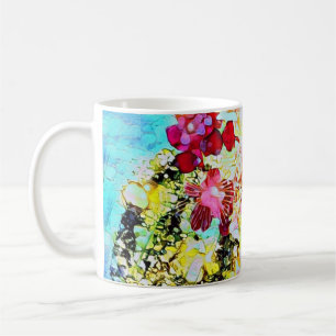 Popping Petals! Blankokarte für schöne Kunst Kaffeetasse