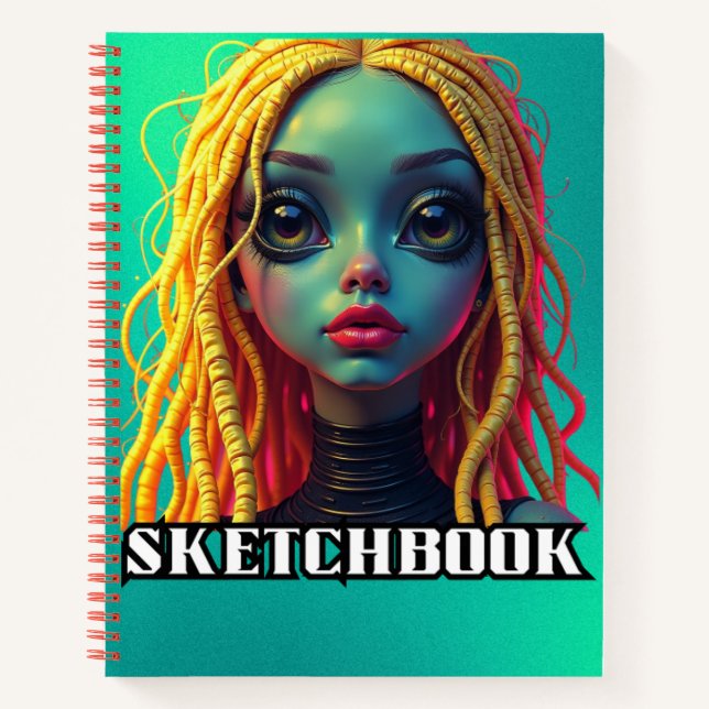 Poppinz Sketch Bookz Notizbuch (Vorderseite)