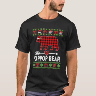 Poppop Bear Santa Red Kariert Family Pajamas für T-Shirt