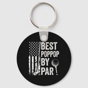 Poppop By Par Usa Flag Golf Fathers Day Golfing Gr Schlüsselanhänger