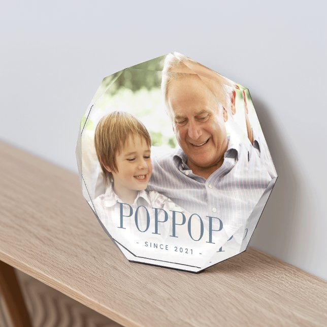 Poppop Opa Jahr etabliert Fotoblock (Von Creator hochgeladen)