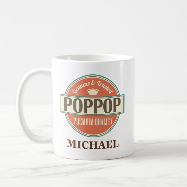 Poppop personalisiertes Tassen-Geschenk Tasse (Links)