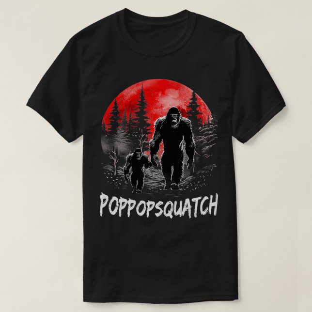 Poppop Squatch Funny Vater Fathers Day T-Shirt (Design vorne)