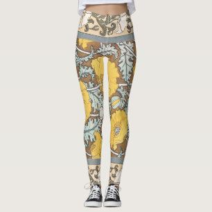 Poppy Art Illustration Blume Nouveau Leggings